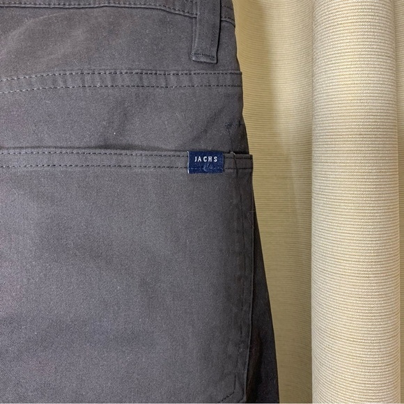 Jachs NY Straight Fit Black Pants Sz 32X32 5 Pockets Stretch Cotton Chino - Picture 10 of 15